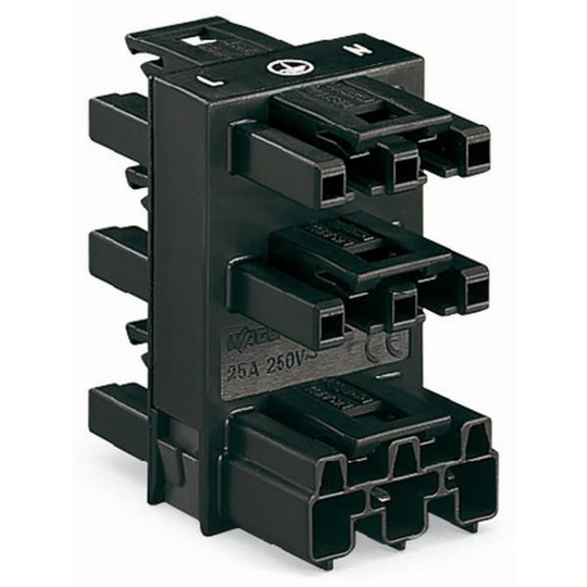 Wago 770-608 Fördelningsblock svart 1xHA/5xHO