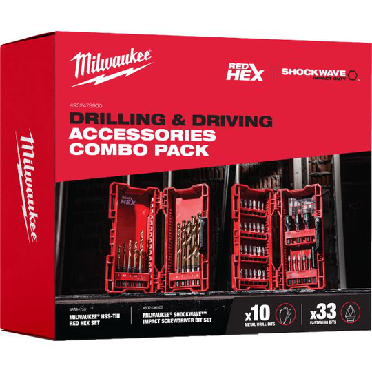 Milwaukee 4932478900 Verktygspaket HSS TIN 10P SET+SHW 33P SET 2P
