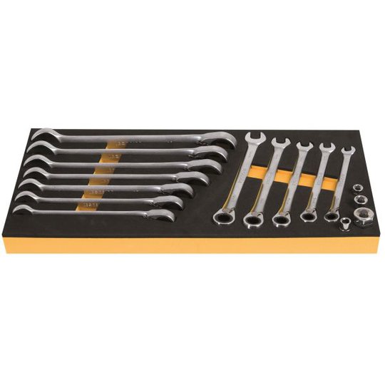 Ironside 100255 Spärrkombinyckelsats 16 delar, 8-19 mm