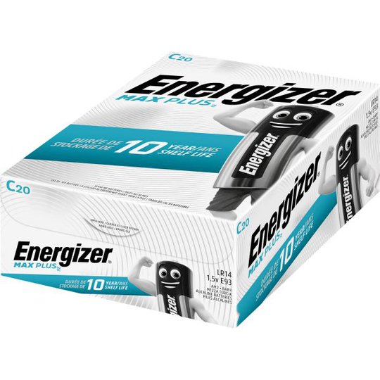 Energizer Max Plus Alkaliskt batteri C, 1,5 V, 20-pack