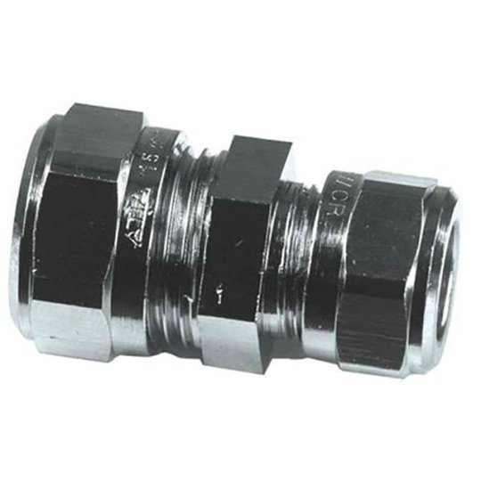 Gelia 3006110942 Klämringskoppling rak, förminskad, krom, 10 x 8 mm