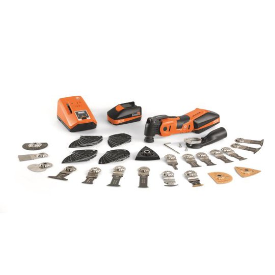 Fein MultiMaster AMM 700 Max Top Multiverktyg med batterier, laddare och tillbehör