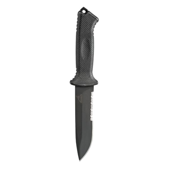Gerber 1014889 Slidkniv tandat blad, med slida, svart