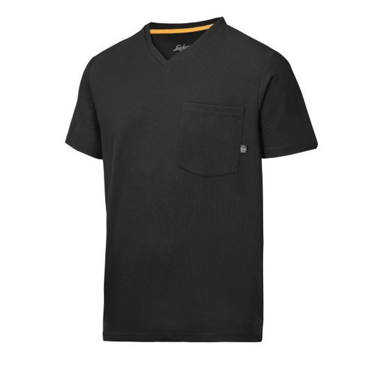 Snickers 2524 AllroundWork T-shirt svart, v-ringad XS