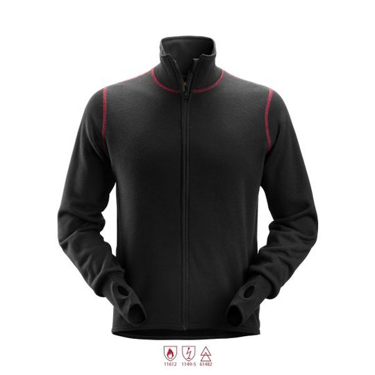 Snickers 1563 ProtecWork Ullfrottéjacka svart XS