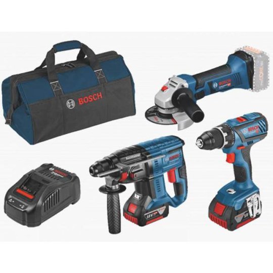 Bosch 18V 3 TOOL KIT Verktygspaket med batteri och laddare