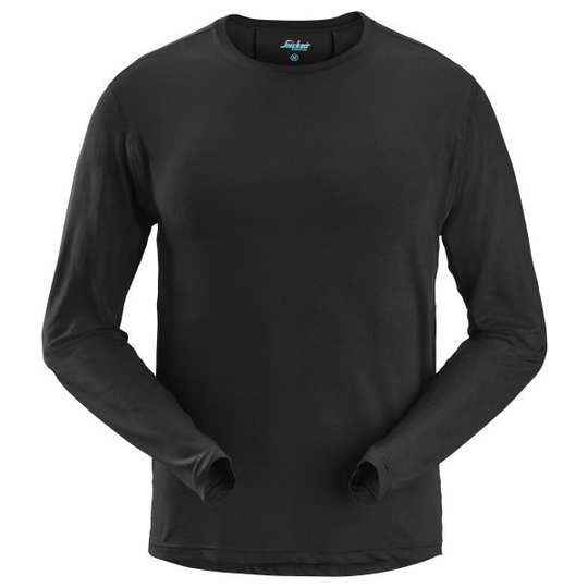 Snickers 2411 LiteWork T-shirt långärmad, svart XS