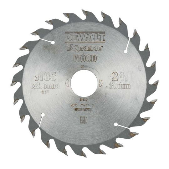 Dewalt DT4027-QZ Sågklinga 165 x 30 mm, 24T