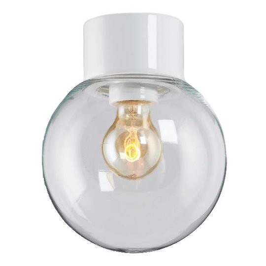 Ifö Electric Classic Glob 180 Takarmatur IP54, rak, E27, rak Vit