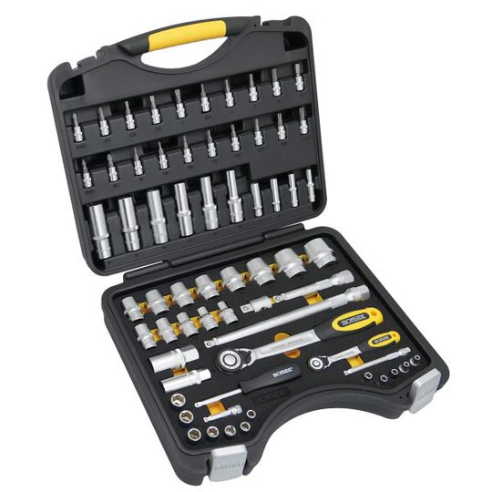 Ironside 102331 Hylsnyckelsats 1/4" & 1/2", 65 delar