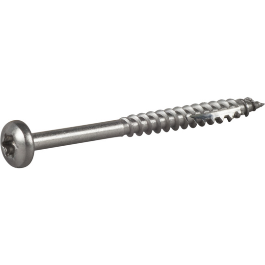 TRÄSKRUV ESSDRIVE KULLRIG SKALLE RF A2 4X50MM | Beijerbygg Byggmaterial