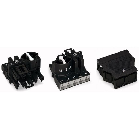 Wago 770-611 Distributionsblock 5-pol med fas, svart