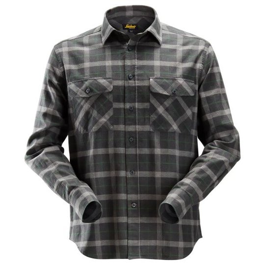 Snickers 8516 AllroundWork Flanellskjorta grårutig XS