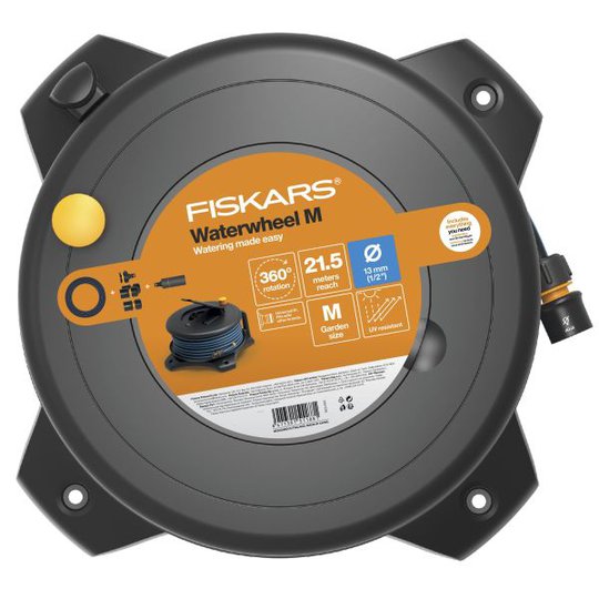 Fiskars Solid Waterwheel Slangvinda M, 13 mm, med 20 m slang