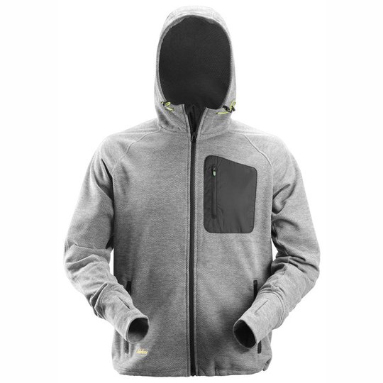 HOODIE FLEECE FW GRÅ/SVART XS