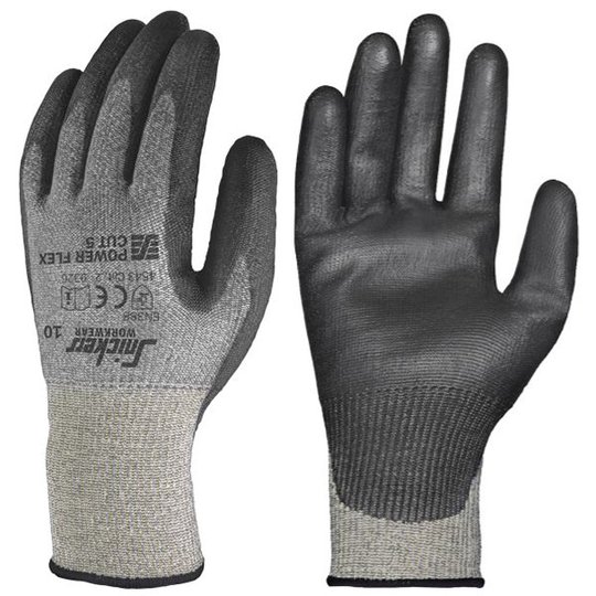Snickers 9387 Power Flex Handske stengrå/svart 7