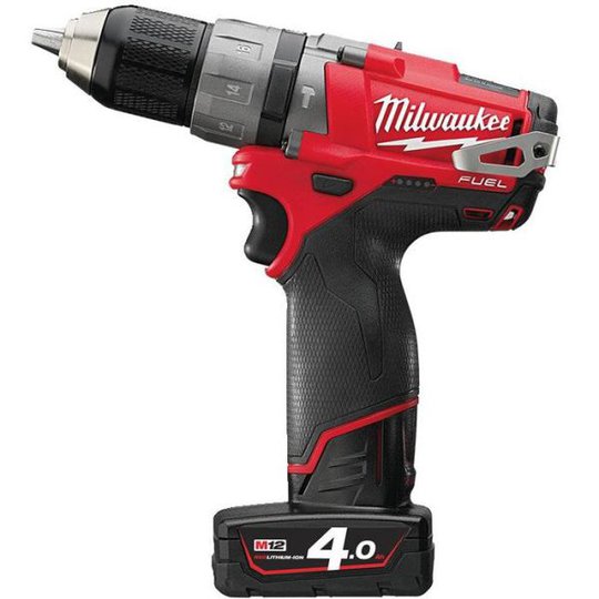 Milwaukee M12 FPD-402X Slagborrmaskin med 4,0Ah batterier och laddare