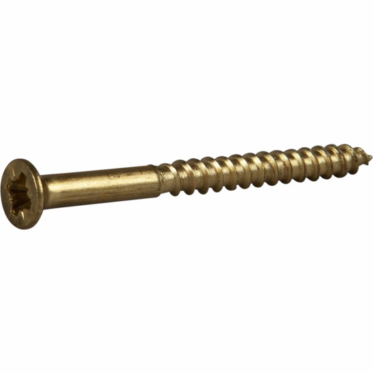 TRÄSKRUV TFX 3,5X40MM MÄSSING 10ST | Beijerbygg Byggmaterial