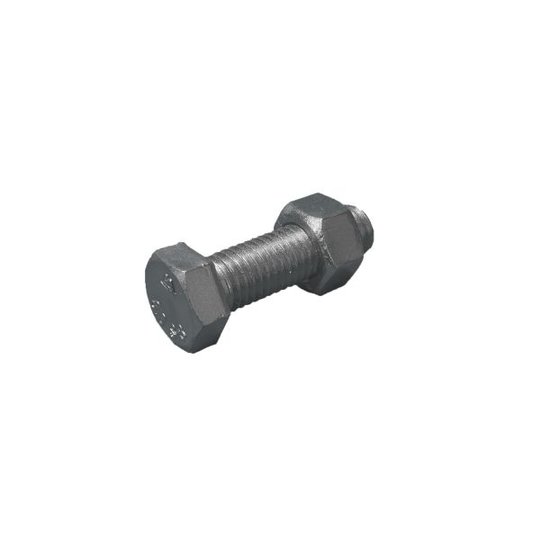 Stafa 0118600001 Sb-Skruv 12 mm, med mutter, FZB 8.8, EN 15048 12 x 25 mm, 100-pack