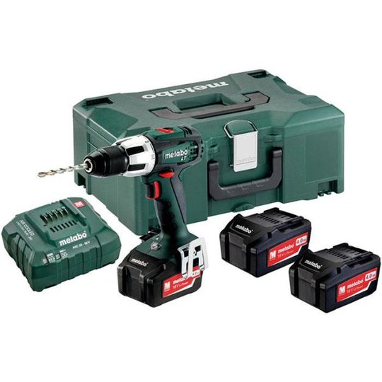 Metabo SB 18 LT Set Slagborrmaskin med väska, 4,0Ah batterier och laddare