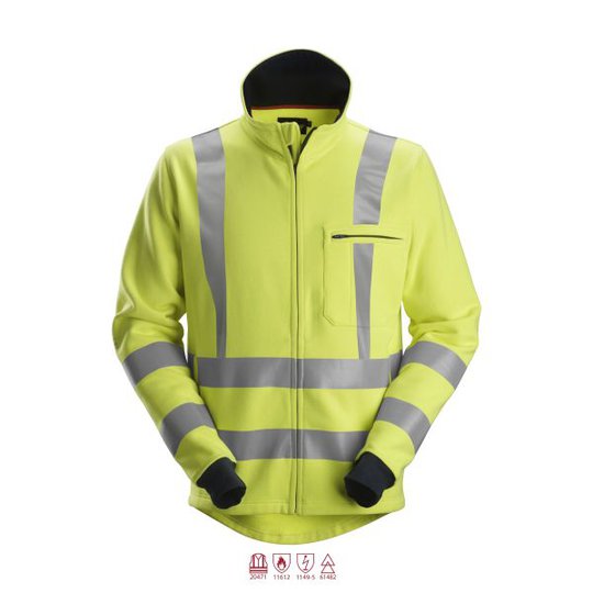 Snickers 2864 ProtecWork Sweatshirtjacka varsel, gul XS