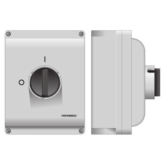 Norwesco SA 440H BK Säkerhetsbrytare 40 A, 4 pol, 500 V, 15 kW