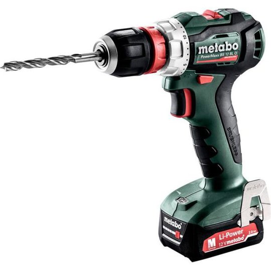 Metabo PowerMaxx BS 12 BL Q Borrskruvdragare med 2,0Ah batterier och laddare