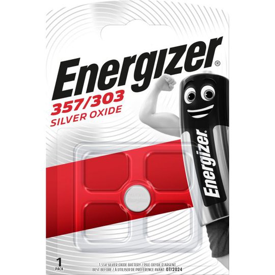 Energizer 357/303 Knappcellsbatteri silveroxid, 1,55 V 11,6 x 5,22 mm