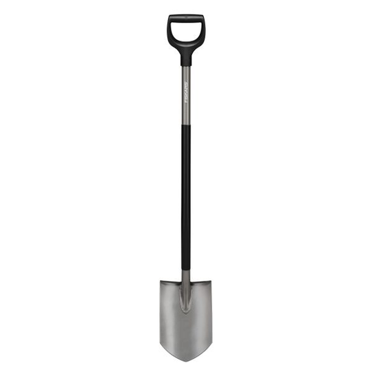 Fiskars Ergonomic 1066708 Spade spetsig, grå