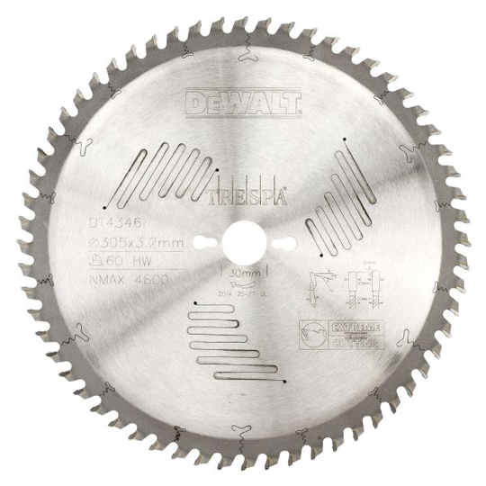 Dewalt DT4346-QZ Sågklinga 305 mm, 60T