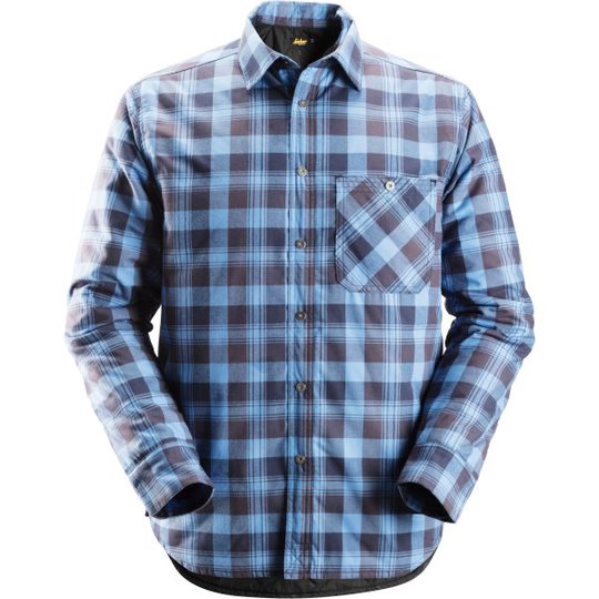 Snickers 8501 RuffWork Flanellskjorta fodrad, marin/blå XS
