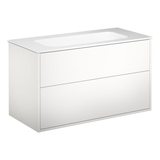 Gustavsberg Artic Kommod 100 cm, med tvättställ, 2 st bl.hål