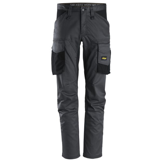 Snickers 6803 AllroundWork Servicebyxa stretch, stålgrå/svart 44