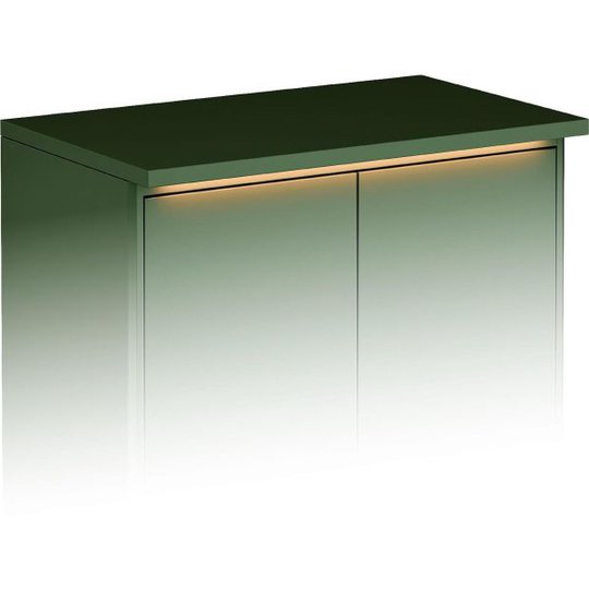 Gustavsberg Graphic Toppskiva grön, med belysning 60 x 36 cm