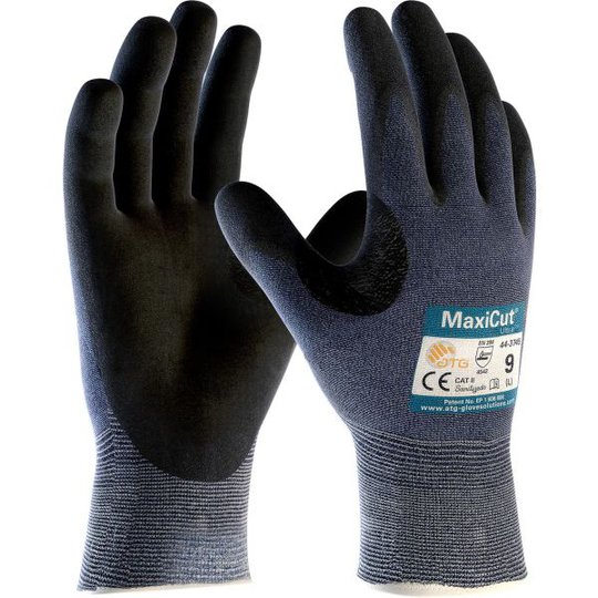 ATG MaxiCut ULTRA 44-3745 Handske Skärskydd, Förstärkt tumgrepp Strl 6