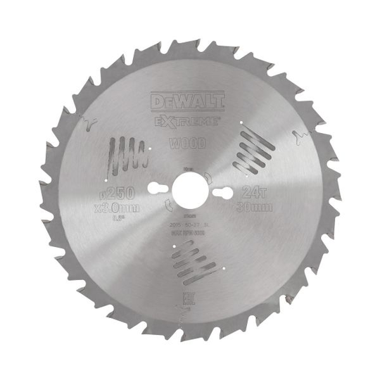 Dewalt DT4301-QZ Sågklinga 250 x 30 mm, 24T