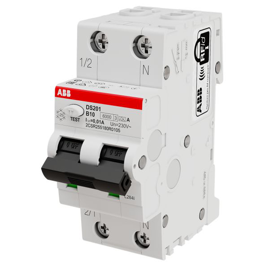ABB 2CSR255180R0135 Personskyddsautomat 6kA, B-karakteristik, typ A DS201 B13 A10