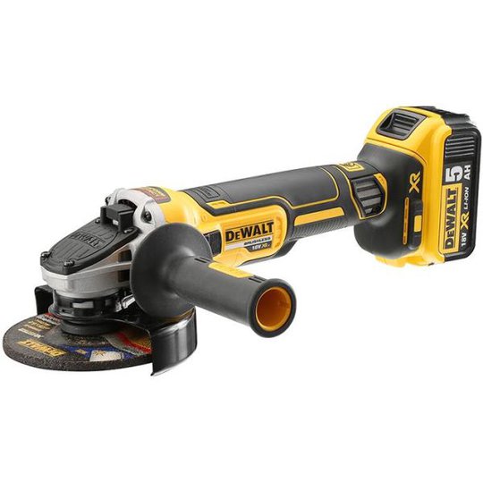 Dewalt DCG405P2 Vinkelslip med 5,0Ah batterier och laddare