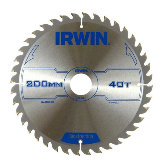 Irwin 1897202 Sågklinga Ø200 mm, 40T