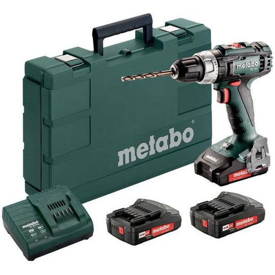 Metabo BS 18 L SET Borrskruvdragare med 3 st 2,0Ah batterier och laddare