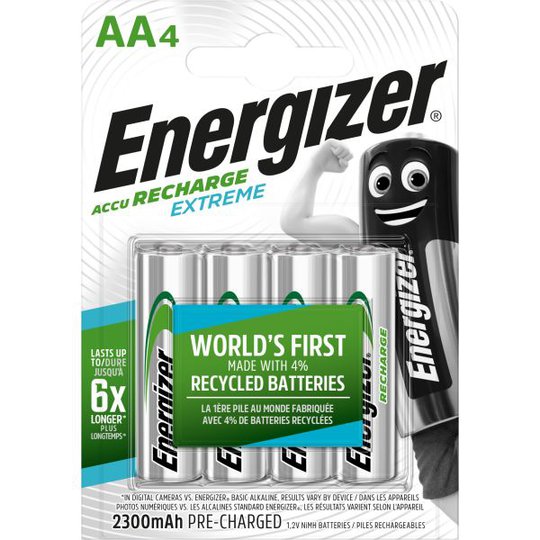 Energizer Recharge Extreme Laddbart batteri AA, 1,5 V, 4-pack