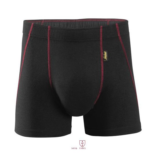 Snickers 9463 ProtecWork Boxerkalsong svart, flamskydd XS