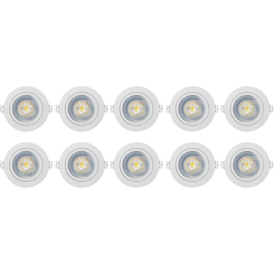Westal WLD FR72 Flex Tilt Downlight 7 W, 650 lm, justerbar färgtemperatur 10-pack