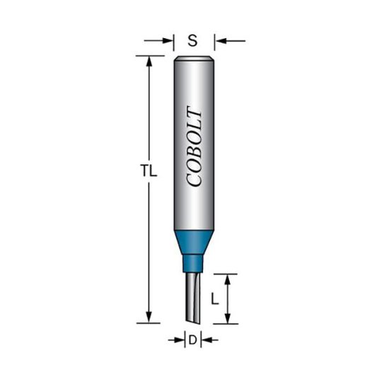 Cobolt 203-002S Notfräs med bottenskär