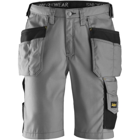 Snickers 3023 Hantverkarshorts grå/svart, rip-stop 42