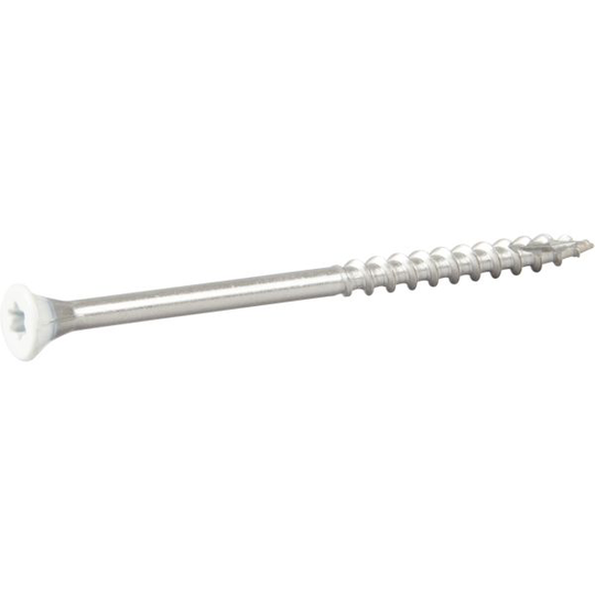 ESSVE 537172 Fasadskruv 4,4x72 mm, rostfri/syrafast A4, band. Vit, 250-pack