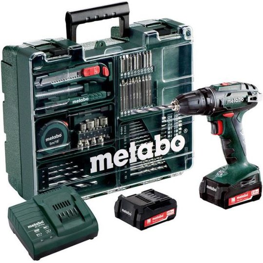 Metabo BS 14.4 SET Borrskruvdragare 2,0Ah batterier, laddare och tillbehör