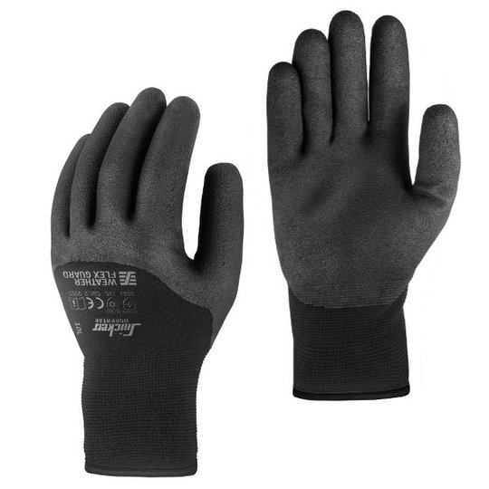 Snickers 9395 Weather Flex Guard Handske svart/svart 7