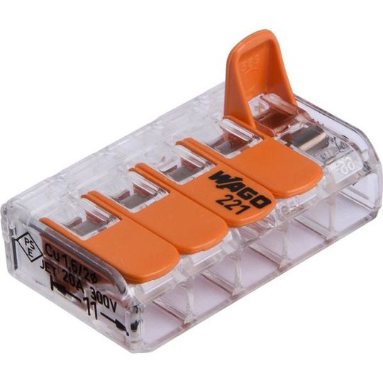 Wago 1440989 Kopplingsklämma 5-pol, 5-pack