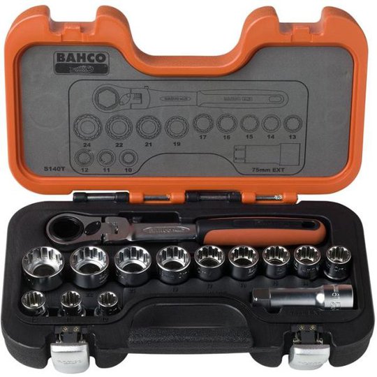 Bahco S140T Hylsnyckelsats